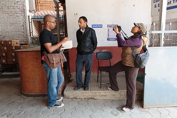 Journalist Anthony Conwright, Dr. Bal Mukumba, and Tamika Lamison of the Make a Film Foundation