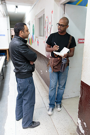 Journalist Anthony Conwright and Dr. Bal Mukumba.